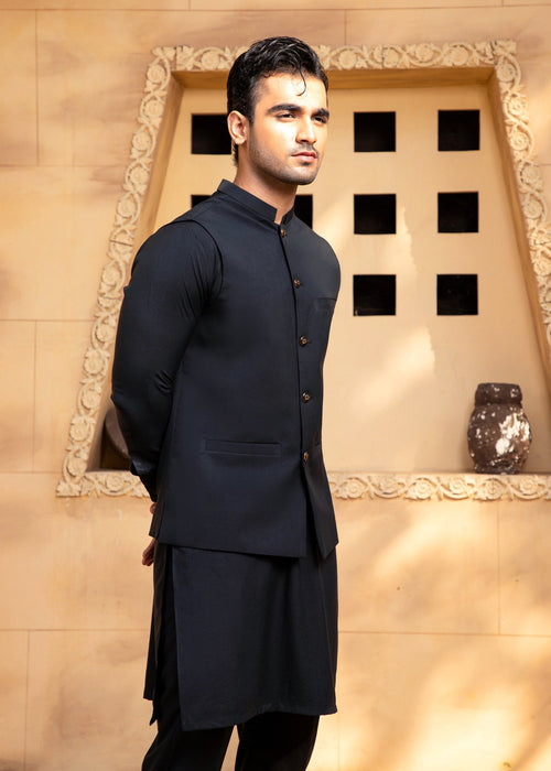 Formal Black Waistcoat