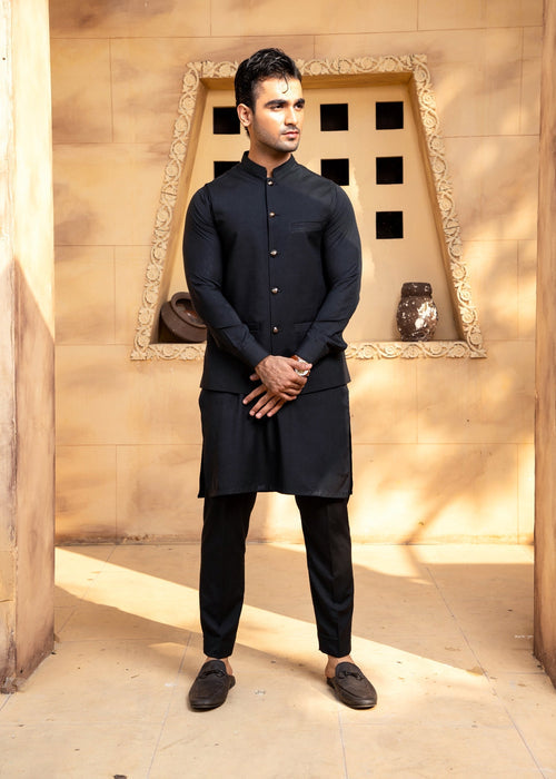 Formal Black Waistcoat