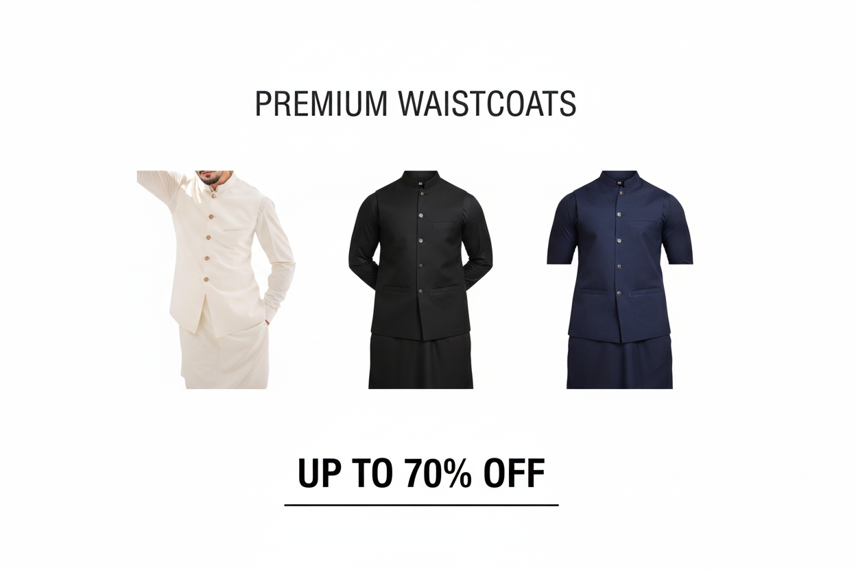 Premium Waistcoats Banner - Minimalist